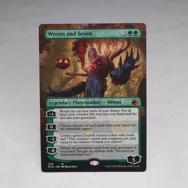 Wrenn and Seven extended art Innistrad: Midnight Hunt (MID) hologram